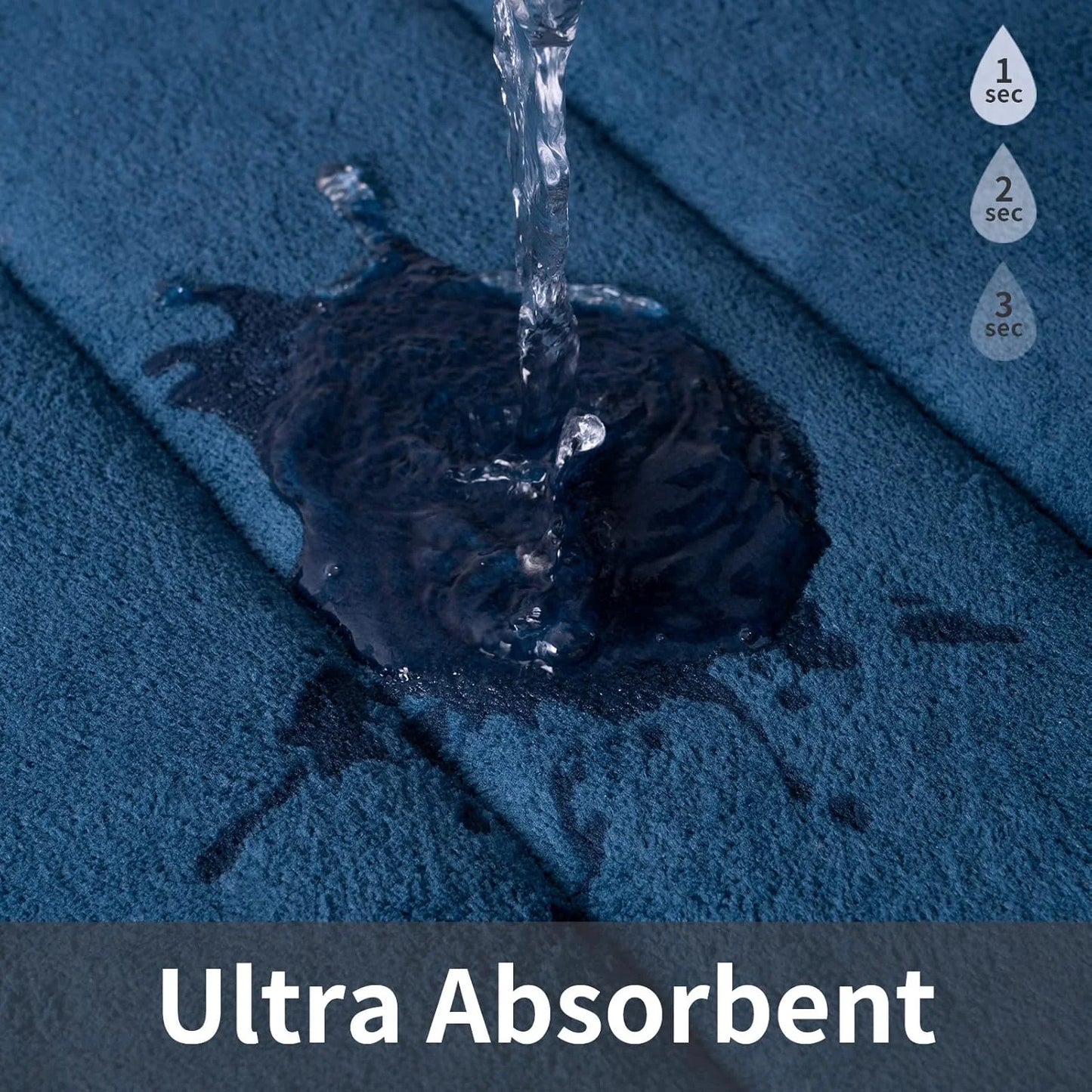 Uiz Merueh Clearance Bath Mat 17” x 24”, Water Absorbent Shower Mat, Thick Bath Rugs for Bathroom Non Slip with PVC Backing, Ultra Soft Bathroom Rugs for Bathroom Floor & Tub