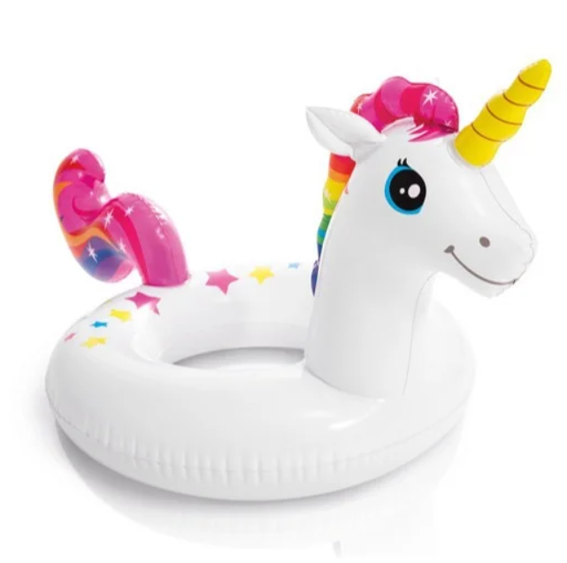 3-Pack Inflatable Flamingo Unicorn Pool Floats Summer Pool Toys Tropical Party Decorations Beach Lake Vacation Floating Loungers for Kids