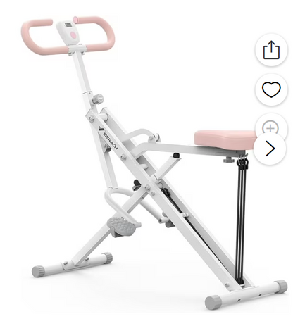 2 in 1 Squat Rowing Machine, Easy Setup & Foldable Exercise Equipment, Glute Trainer, Glutes & Leg Home Workout