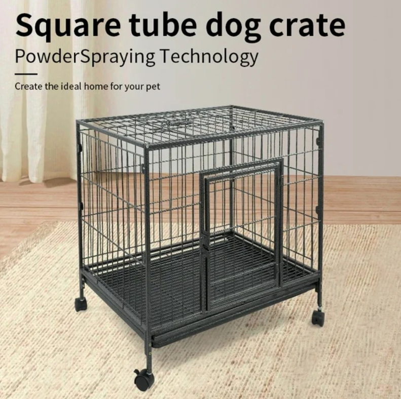 Suchown Dog Crate for Small Dogs, Indoor Dog Kennel with Playpen, Pet Cage, 23.6 L  17 W  23 H