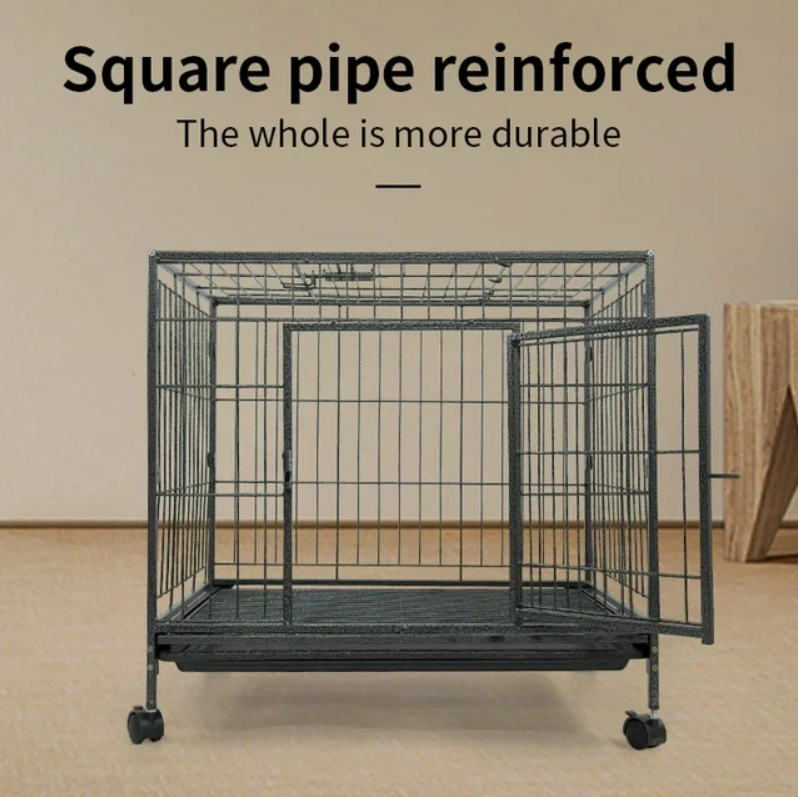Suchown Dog Crate for Small Dogs, Indoor Dog Kennel with Playpen, Pet Cage, 23.6 L  17 W  23 H