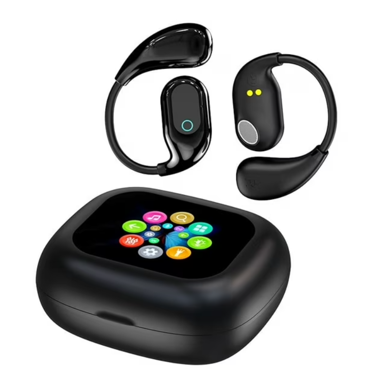 Bluetooth Headphone Sport Bluetooth Earbuds Stereo Deep Bass Over Ear Bud with Earhooks ENC Noise Cancelling Mic IPX7 Waterproof Earphone for Workout/Running