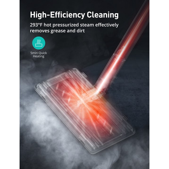Steam Cleaner, Aspiron Steamer with 21 Accessories, Portable Multipurpose Steam Cleaner for Car, 5 Mins Heating with 1.5L Tank, Heavy Duty Steam Cleaner Carpet and Upholstery, Floors, Tiles, Car