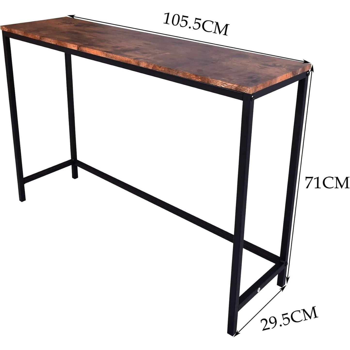 Console Table, Thin Sofa Table for Hallway, Bedroom, Living Room, Walnut