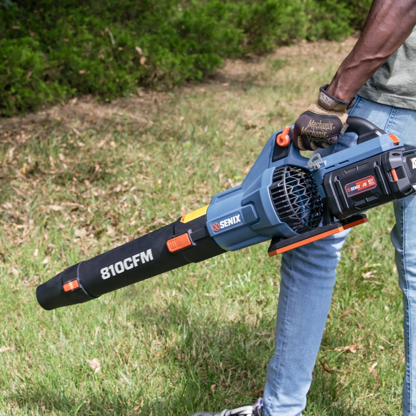 SENIX X6 60V Brushless 810CFM Cordless Leaf Blower, 4Ah Battery and Charger Included