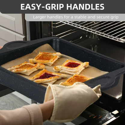 VAVSEA 7pcs Baking Pans Set, Carbon Steel Cookie Sheets, Nonstick Oven Bakeware Sets with Loaves Pan, PFOA PFOS Free