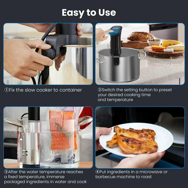 VAVSEA Sous Vide Machines, Precision Cooker, Waterproof Immersion Circulator with Digital Touch Screen and Accurate Temperature Time Control, Sous Vide Device for Home Kitchen