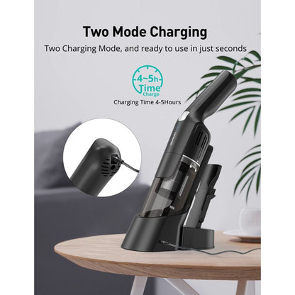 Aspiron Cordless Handheld Vacuum, 15KPA Powerful Car Vacuum, Rechargeable, Charging Dock, Ergonomic Handle, 2-in-1 Crevice Tool, 1.8lb Portable Handheld Vacuum with 2-Speed for Car, Home