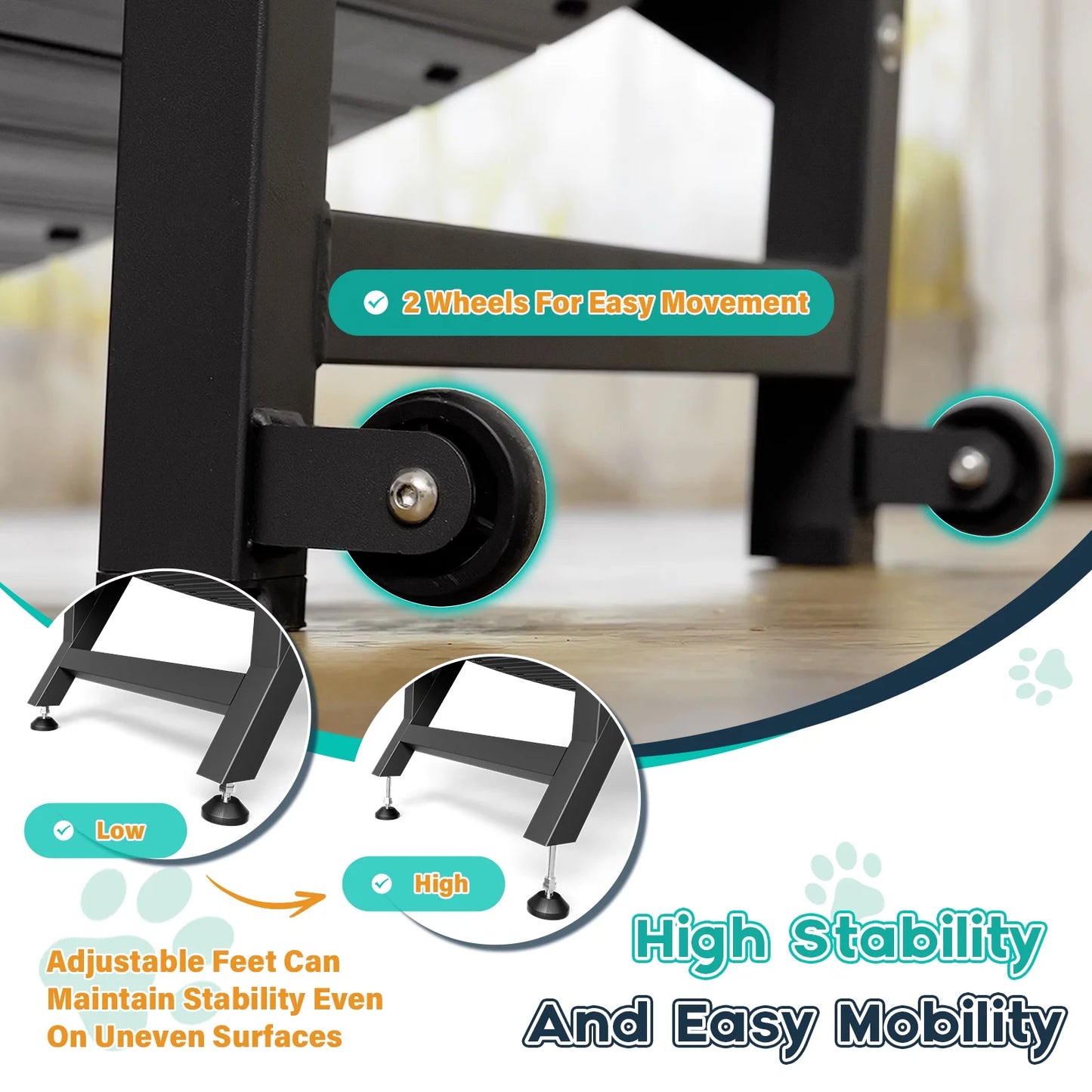 Syedee Dog Treadmill for Medium Dogs, Dog Slatmill for Healthy & Fit Dog Life, Dog Treadmill for Indoor & Outdoor. Dog Treadmill for Dogs up to 300 lb