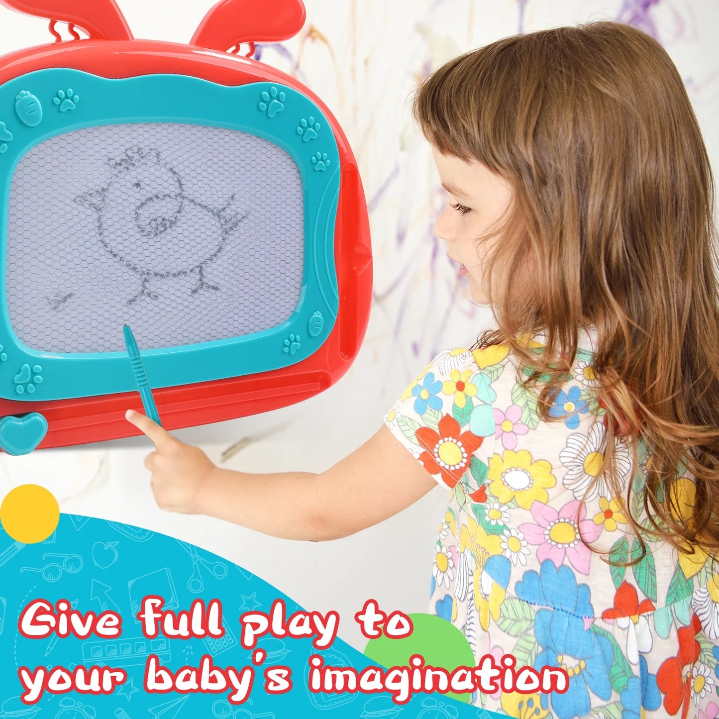 JoyStone 2 in 1 Baby Walker with Drawing Board, Sit to Stand Walker with Lights & Music, Gift for Kids