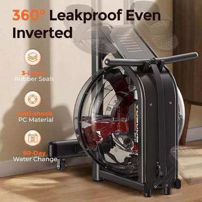 YOSUDA Water Rowing Machine for Home - Rower Machine Use with Bluetooth, App Supported, Rowing Machine for Taller Power Athletes