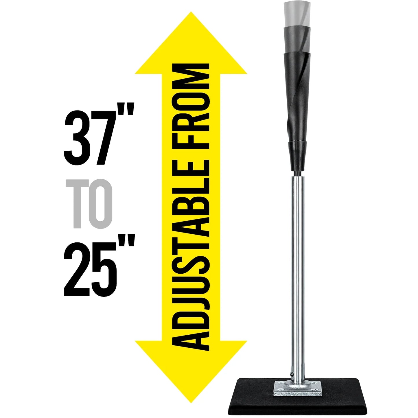 JASCOPRO Portable Batting Tee for Baseball, 25-37" Adjustments Easy Transport Premium Baseball Tee