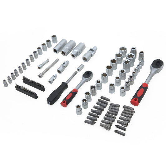 PhiloDeco Ultimate Sockets Set Comprehensive Hand Tool Set Perfect for Home Essentials College Dorm Car Emergency Kit Ideal Apartment Essentials & Men’s Tools Gift (94pcs)