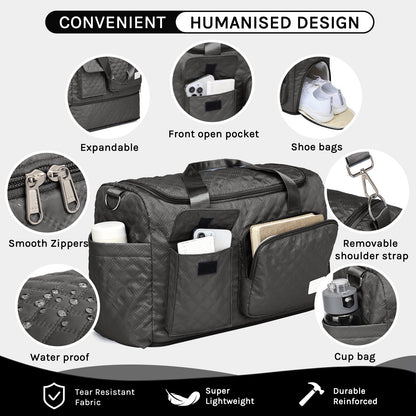 Joyway Travel Duffle Bag,Weekender Bags for Women with Shoe Compartment，Carry on Overnight Bag with Toiletry Bag,Gym Duffel Bag with Wet Pocket, Hospital Bags for Labor and Delivery