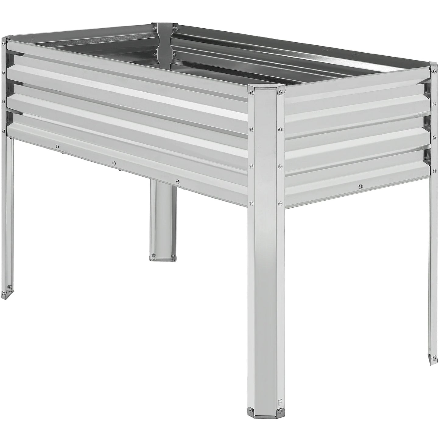 TrumanPick Galvanized Raised Garden Bed with Legs 4x2x3ft for Vegetable Flower Herb, 800lb Capacity
