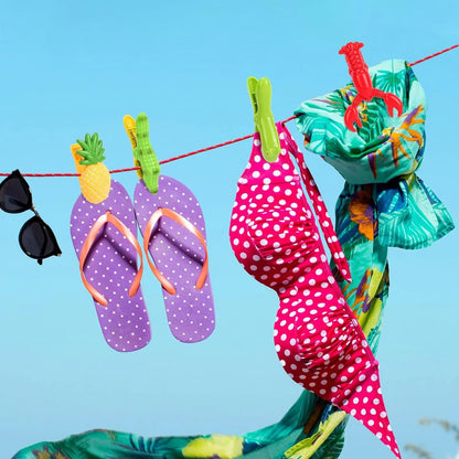 Beach Towel Clips Chair Clips Towel Holder, Large Plastic Laundry Clothespin Set Hanging Clip Clamps - Creative 4 Pack
