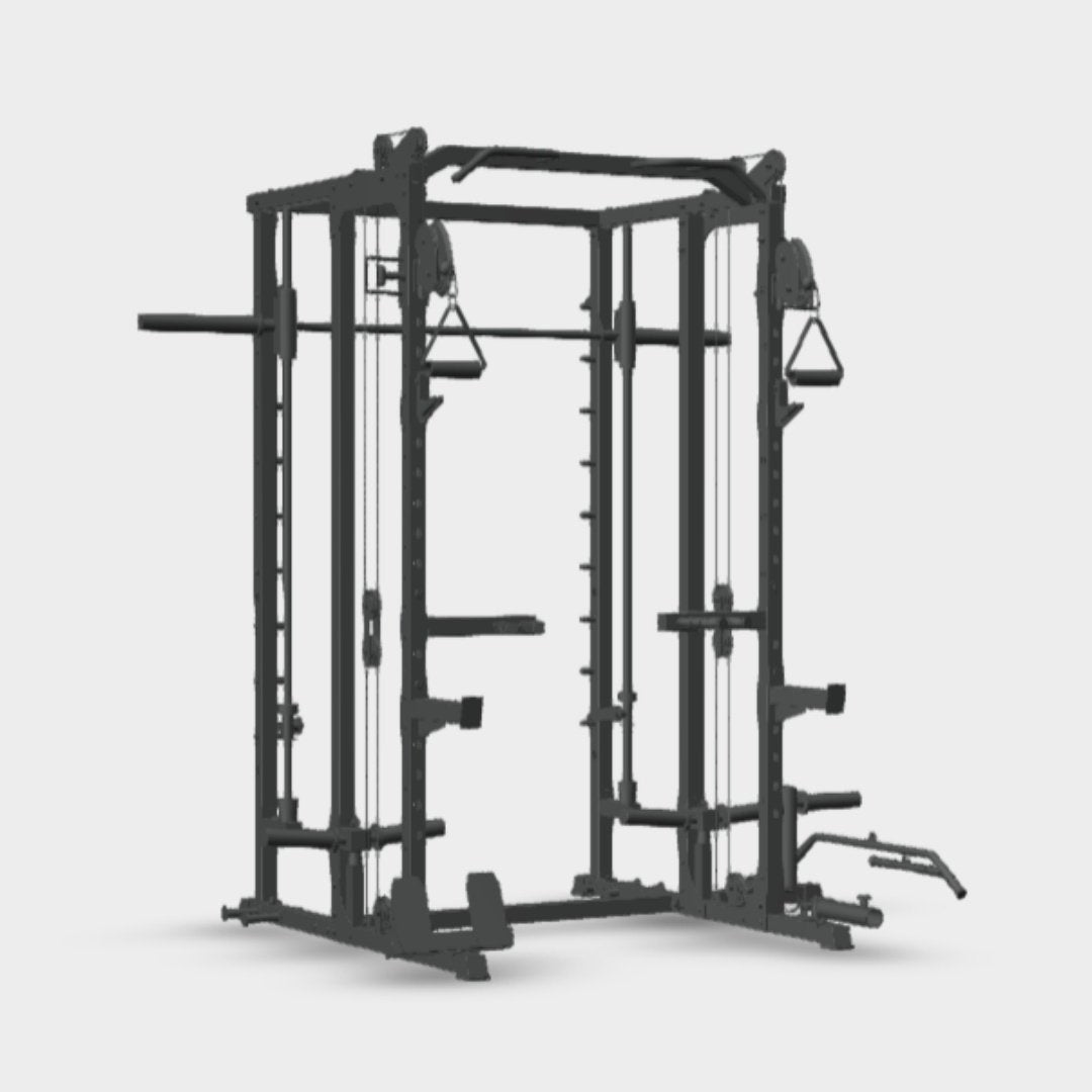 WARIOUT Wall Mounted Power Rack-Space-Saving Strength Training Equipment for Home Gym