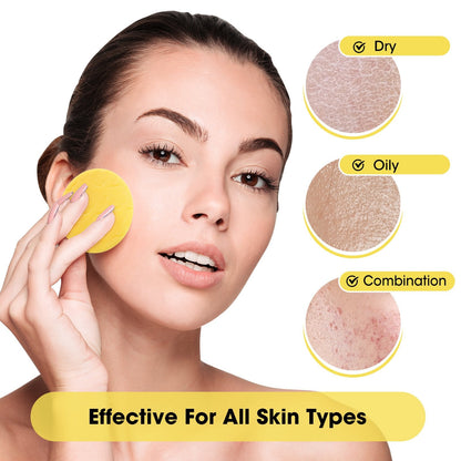 Turmeric Kojic Cleansing Pads, Removes Excess Cuticle, Balance Skin Oil And Water,Gentle & Non-Irritating, 50Pcs