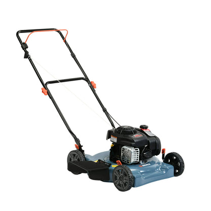 SENIX 20-Inch Gas Lawn Mower, 125 cc 4-Cycle Briggs & Stratton Engine, Push Lawnmower with Side Discharge, 5-Position Height Adjustment, LSPG-L3