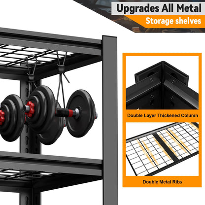 TrumanPick Storage Shelves 2750LBS Metal Wire Shelving Units Garage Storage Rack 36"W x 16"D x 72"H Heavy Duty Adjustable Industrial Shelving