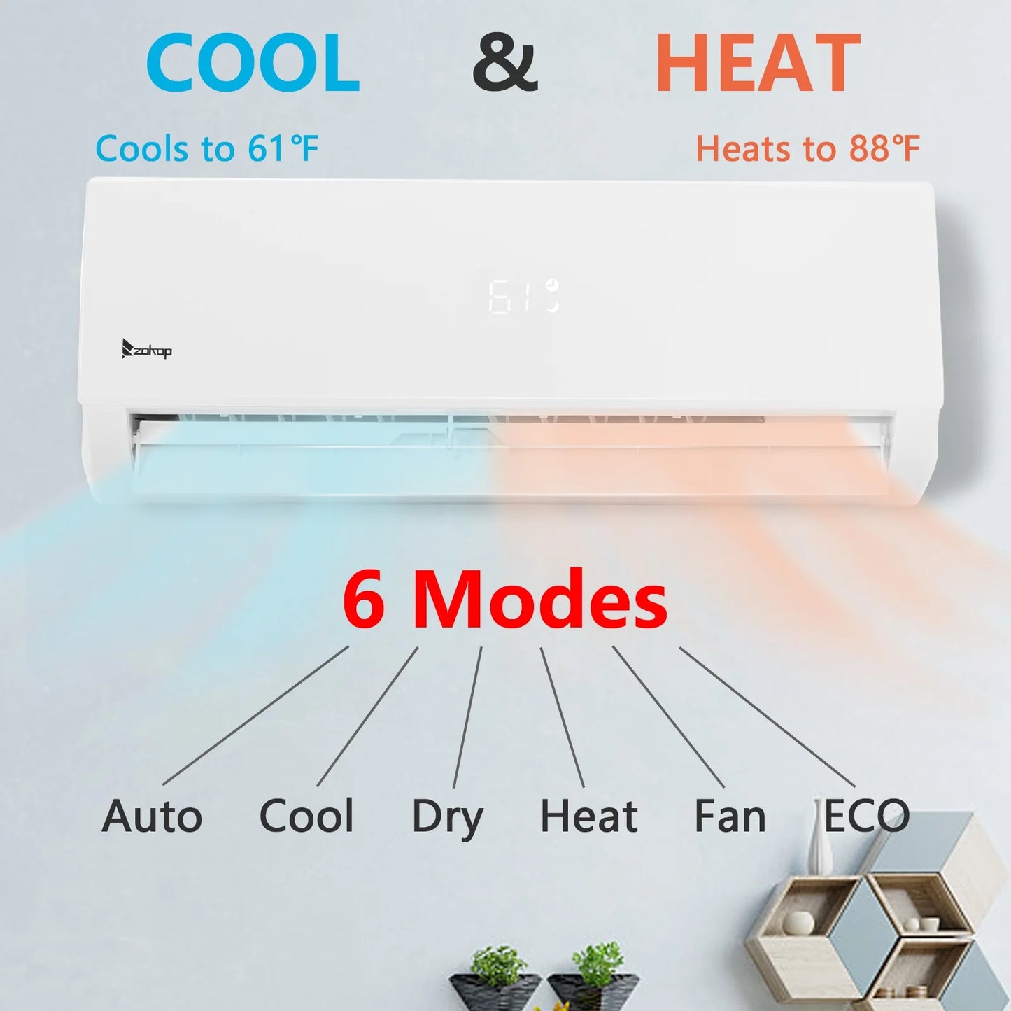 Ktaxon 24,000 BTU Single Zone Universal Floor/Ceiling Ductless Mini-Split System