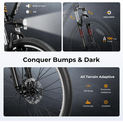Skeri Electric Scooter Bike with Seat for Adult and Basket, 14 Inch Tire Electric Scooter with Dual Shock Absorbers, 350W Motor with 25-Mile Range, Speed Up to 20 MPH