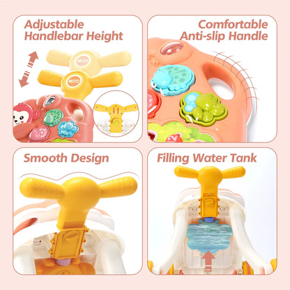 JoyStone 2-in-1 Baby Walker and Learning Push Toy with Music Table, for Toddlers 6–18 Months