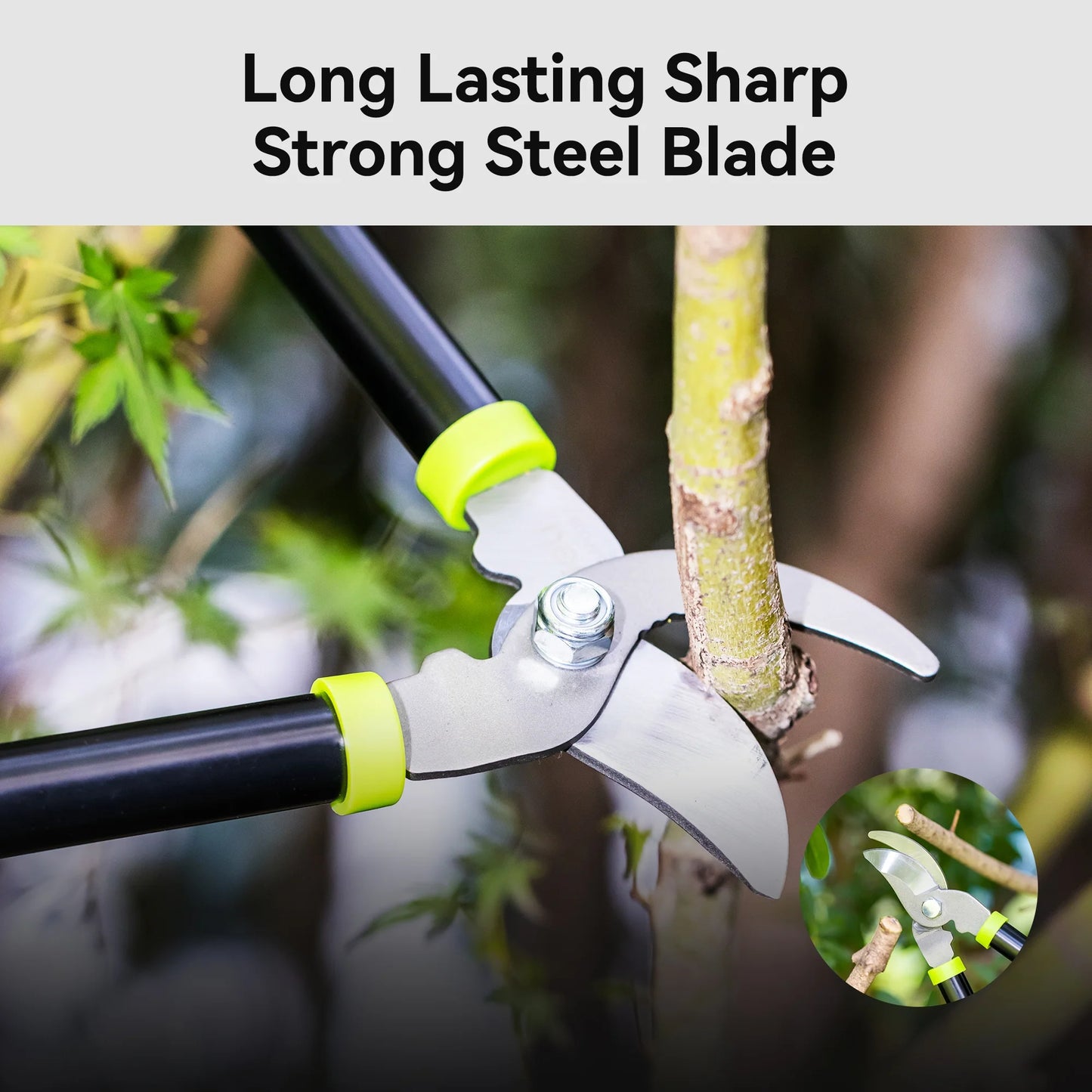 Deli Loppers Hedge Clippers & Pruners Set, 3PCS Hedge Shears Garden Tools, Heavy Duty Tree & Shrub Care Kit for Yard, Lawn & Garden, Branch Cutter Tree Trimmer for Indoor & Outdoor
