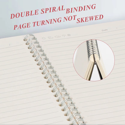 VINAUO A5 Spiral Notebook 4 Pack 8.25"x5.75" Hardcover Notebook Ruled Lined Journal Notebook 80 Sheets(160 Pages)/Per Pack for Home Office Supplies