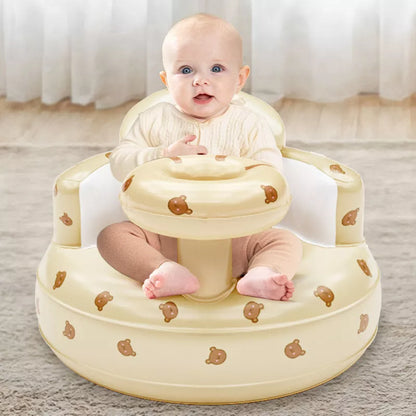 BabyBond Inflatable Baby Seat for Babies 3-36 Months, Baby Floor Seats for Sitting Up,Blow Up Baby Chair with Built in Air Pump
