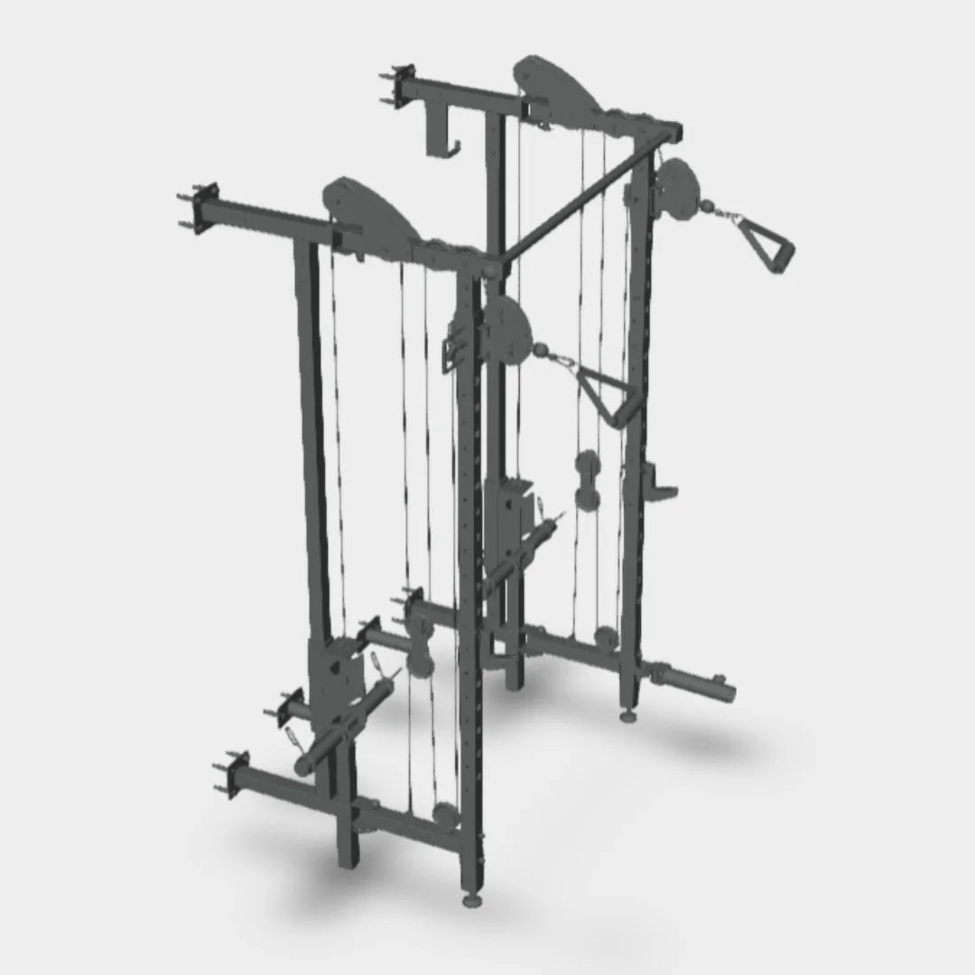WARIOUT Pro Smith Machine – All-in-One Gym System with 2000LB Weight Capacity, Dual Safety Stops, & 7° Barbell Path – Commercial-Grade Home Gym Equipment for Squats, Bench Press & More