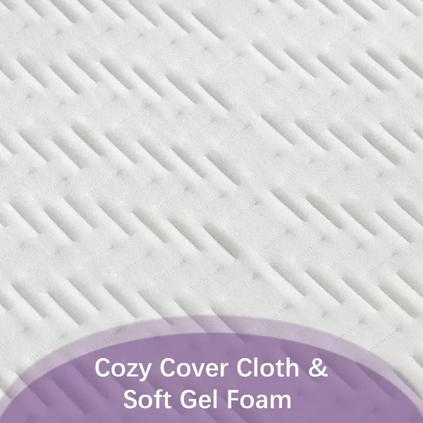 Wuleitex 8 Inch Medium Cooling Gel Memory Foam Mattress with Breathable Cover