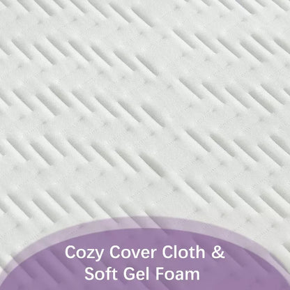 Wuleitex 8 Inch Medium Cooling Gel Memory Foam Mattress with Breathable Cover