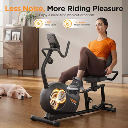 YOSUDA PRO Recumbent Exercise Bike for Home, Recumbent Stationary Bike for Seniors with 16 Level Resistance