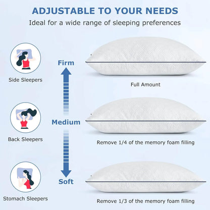 Teler Pillows for Sleeping(2-Pack), Luxury Hotel Pillows Queen Size Set of 2,Bed Pillows for Side and Back Sleeper
