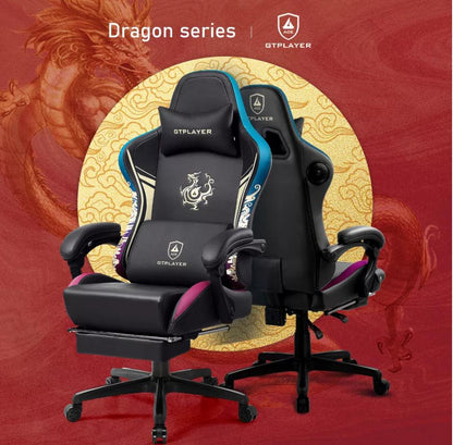GTPLAYER Esports Gaming Chair with Bluetooth Speakers and Footrest, Dragon Series Video Game Chair