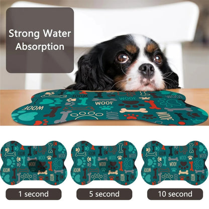 Katieovy Dog Food Mats,Waterproof Dog Mat for Food and Water Feeding,12"x19"