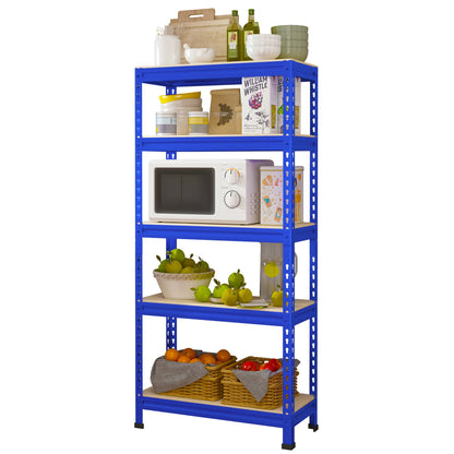 ConzyFancy Storage Shelves 5 Tire Metal Garage Storage Shelving Unit Heavy Duty Adjustable for 1325lbs-28"  x 12"  x 59" -1 Pack