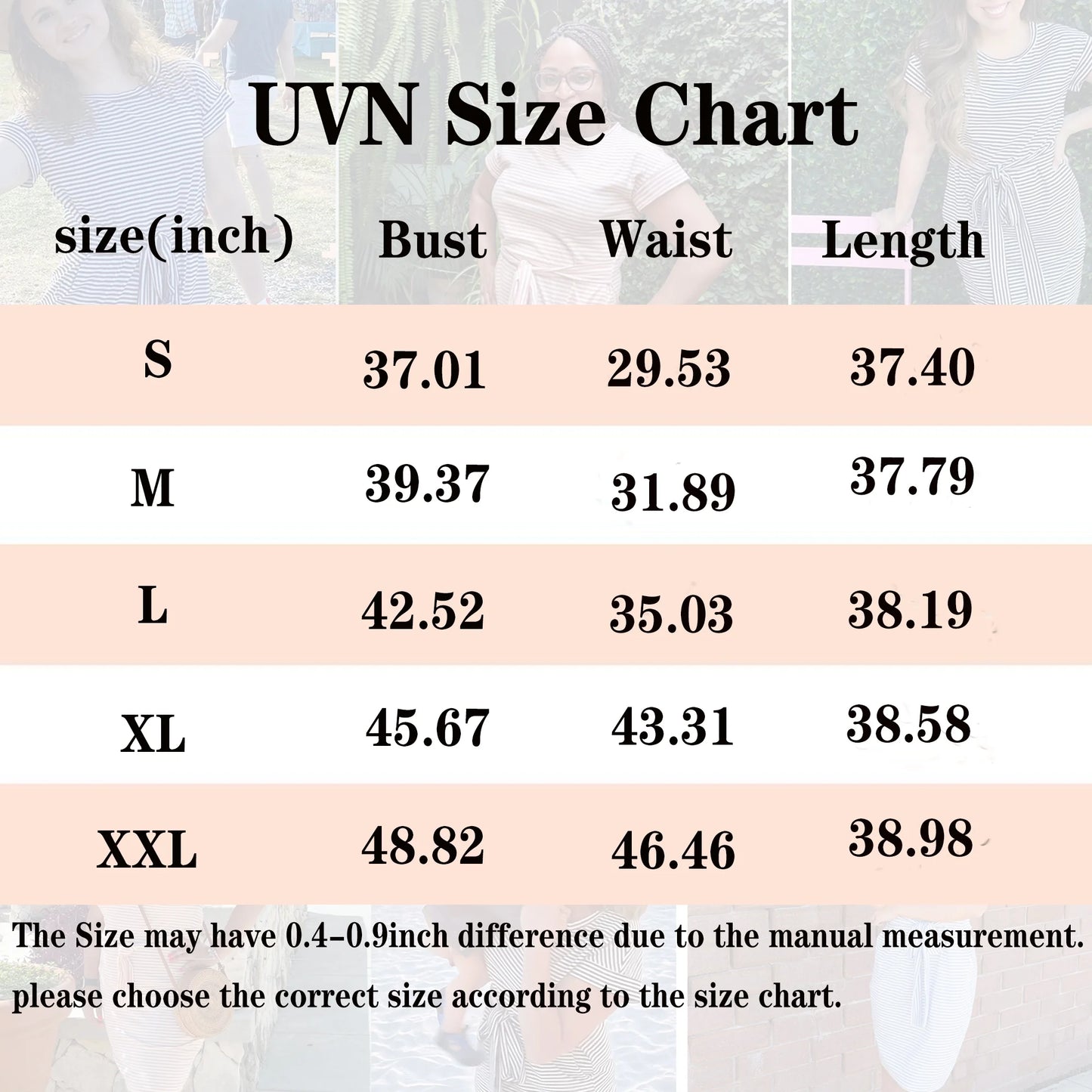 UVN Summer Dresses for Women Striped T Shirt Dress Casual Midi Dress Short Sleeve Sundress with Pockets