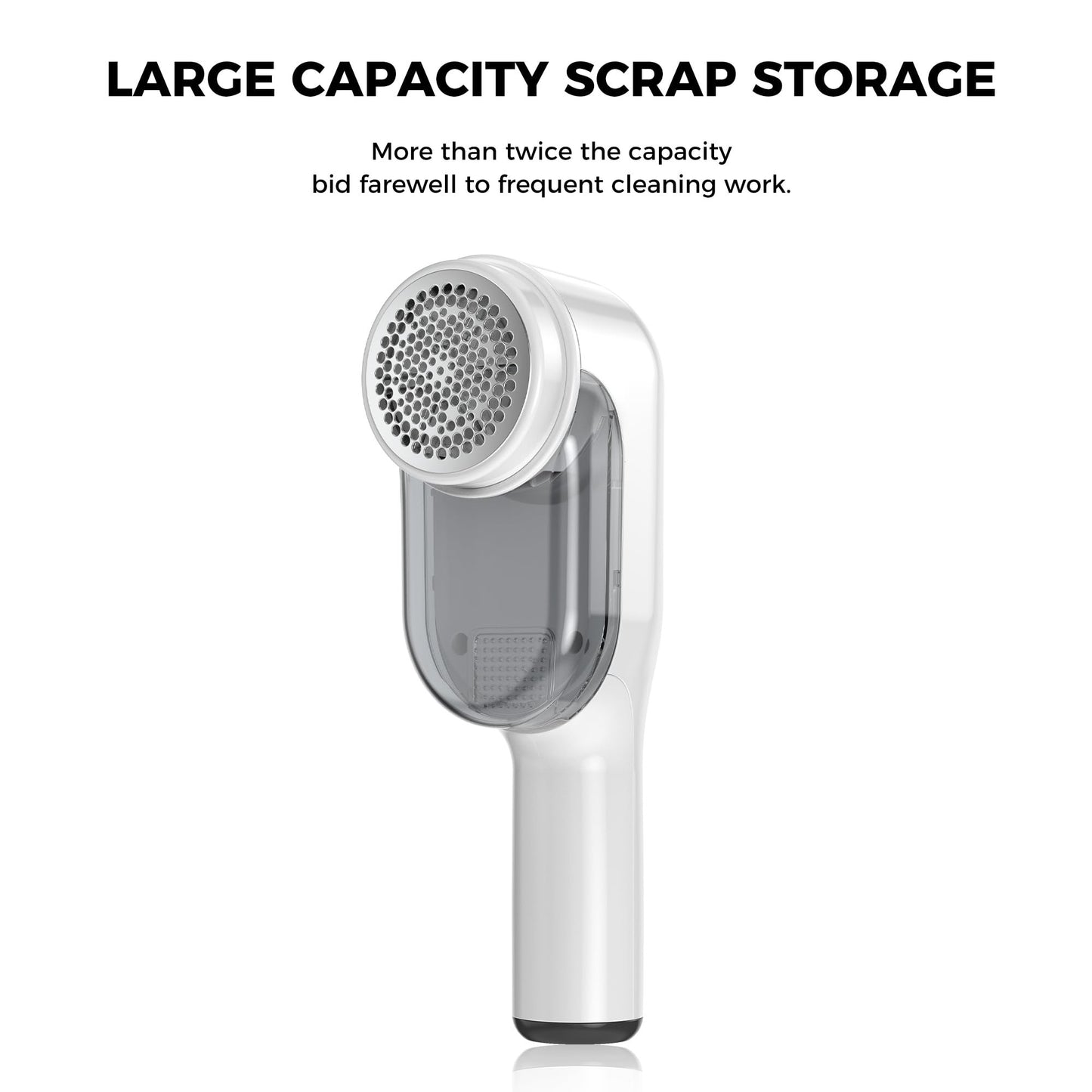 PKBD Large Size Electric Charging Fabric Shaver and Double-Blade Lint Remover with 6 Free Extra Blades, Large Capacity Scrap Storage, Quickly and Effectively Remove Fluff, Lint, and Bobbles
