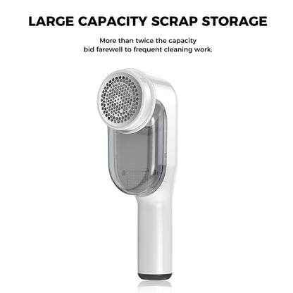 PKBD Large Size Electric Charging Fabric Shaver and Double-Blade Lint Remover with 6 Free Extra Blades, Large Capacity Scrap Storage, Quickly and Effectively Remove Fluff, Lint, and Bobbles