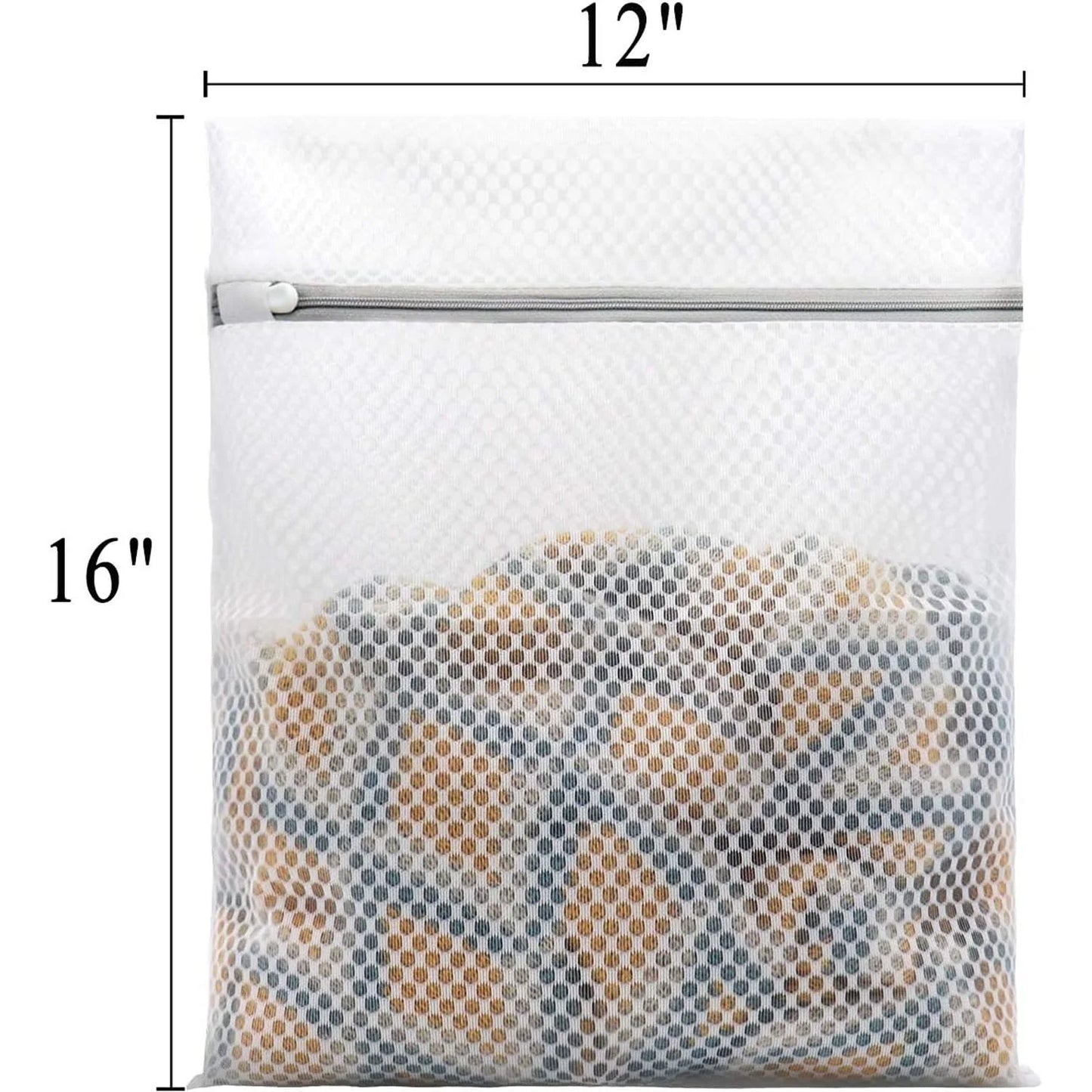 Peduu Durable Honeycomb Mesh Laundry Bags for Delicates Mesh Sweater Laundry Bag 12 x 16 inches 3Pcs