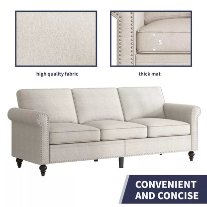 Mjkone 3-Piece Living Room Set,3-Seater Sofa Couch&Loveseat Sofa&Single Sofa Chair