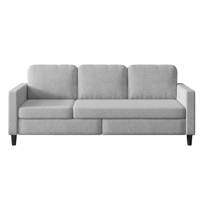 Mjkone 3-Seat Convertible L-Shaped Sectional Sofa w/ Reversible Storage Ottoman & Cup Holders - Modern, Space-Saving for Living Room/Office