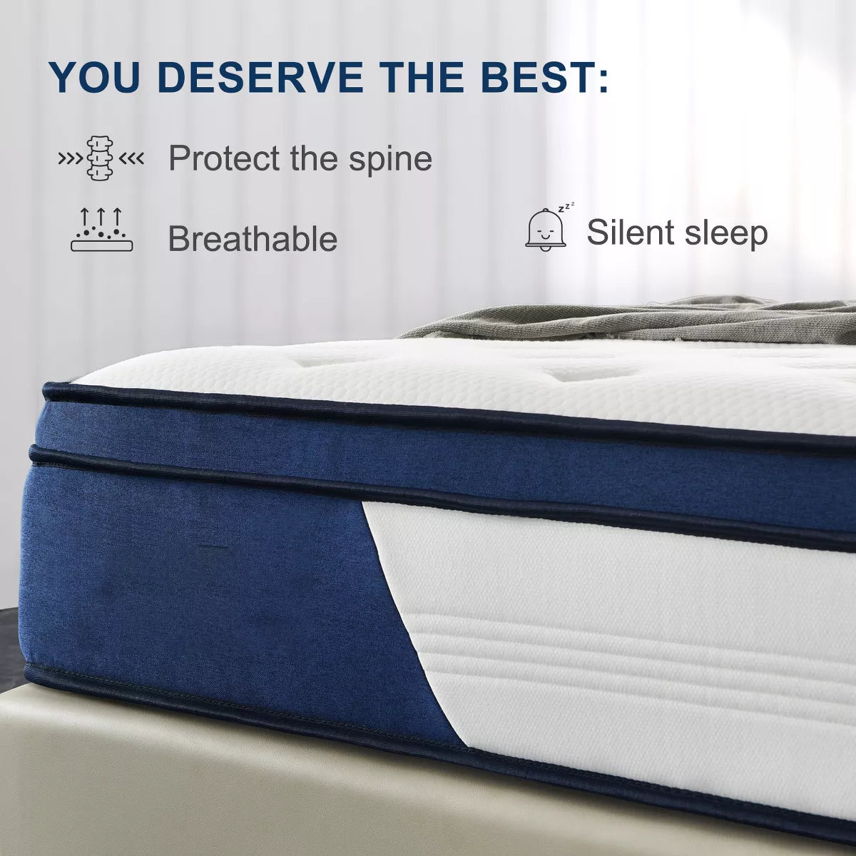 Wuleitex store 10 " Pocketed Coil Hybrid Mattress