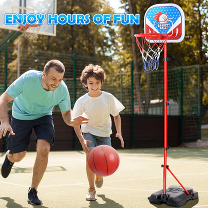 JoyStone Kids Basketball Hoop Adjustable Height 2.9 ft-6.2 ft, Toddler Basketball Hoop Indoor Outdoor Portable Kids BasketBall Goal Toys for Boys Girls Gift