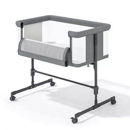 BabyBond 3 in 1 Baby Bassinet Beside Sleeper, Baby Beside Bassinet with Breathable Mesh, 5 Height Adjustable，Baby Crib for Newborn