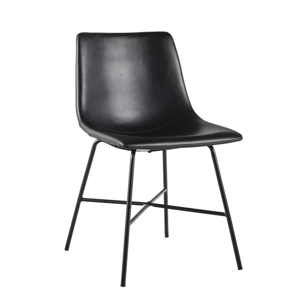 NicBex Dining Chairs Set of 2 PU Leather Barstools Chairs for Dining Table with Metal X Base Suitable for Kitchen, Home Bar