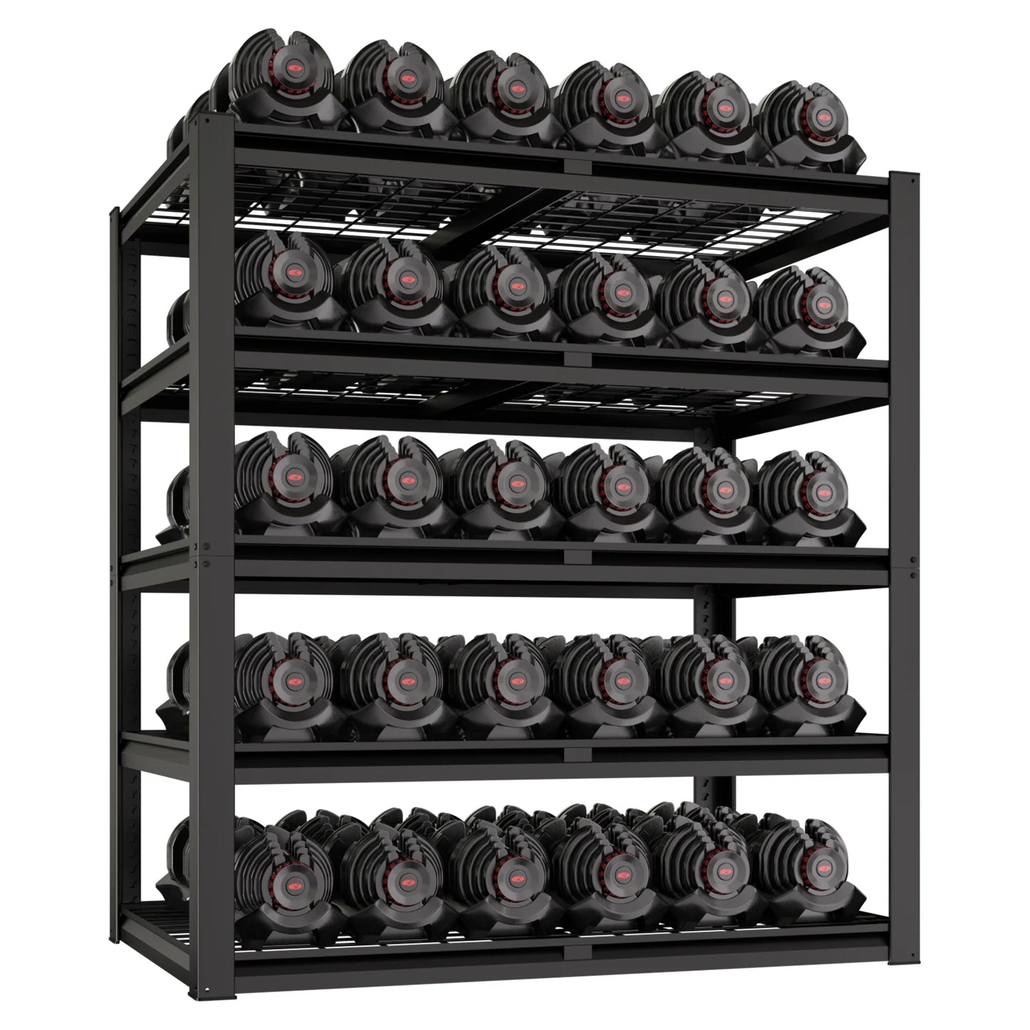 Prilinex 2500LBS Metal Storage Shelves Garage Shelving Unit 5 Tier Heavy Duty Storage Rack for Warehouse Pantry Closet, 48"W x 24"D x 72"H