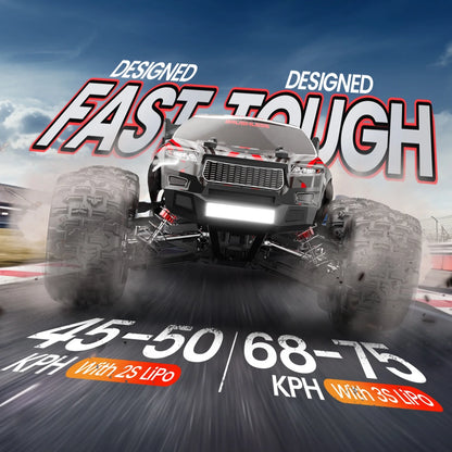 JoyStone Brushless High Speed RC Monster Truck, Max 45+mph , 1:16 RC Car All Terrain Off-Road Hobby Grade Remote Control Vehicle for Adults Boys, 2 Li-PO Batteries